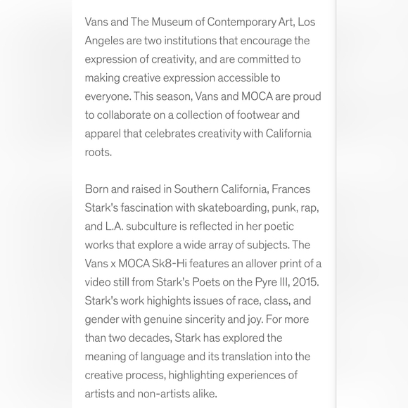 Vans X Moca Frances Stark Sk8-Hi *NWT* - Picture 10 of 12